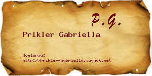 Prikler Gabriella névjegykártya