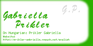 gabriella prikler business card